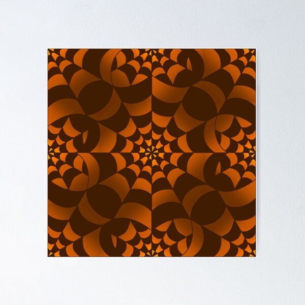 Item preview, Enchanted Web - Orange Spider Web Halloween Pattern  designed and sold by BlackthornDsign.