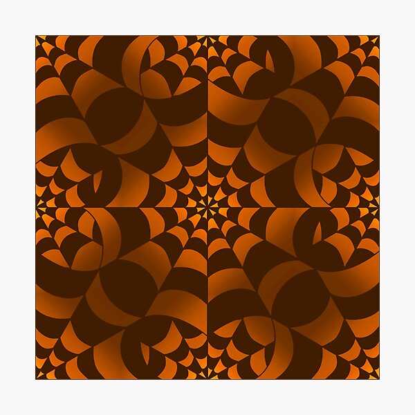 Item preview, Enchanted Web - Orange Spider Web Halloween Pattern  designed and sold by BlackthornDsign.