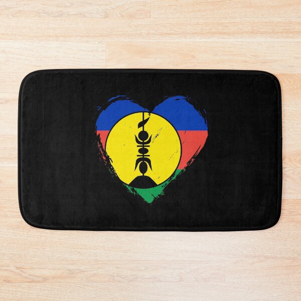 Item preview, Distressed New Caledonia Flag Heart NC designed and sold by shitpostee.