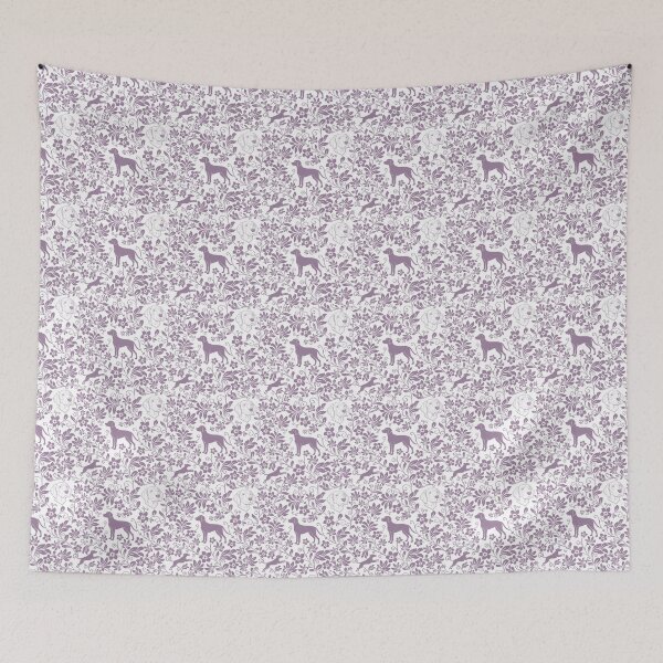 Item preview, Hungarian Vizsla Floral Pattern | Elegant Botanical Dog Design Lavender designed and sold by WildLakePatterns.