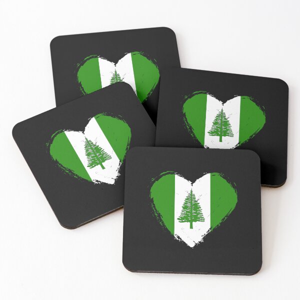 Item preview, Distressed Norfolk Island Flag Heart NF designed and sold by shitpostee.