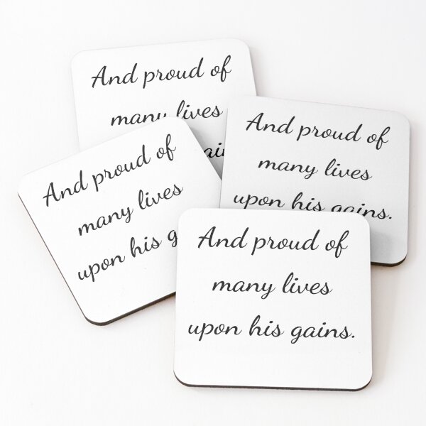 Item preview, “And proud of many lives upon his gains.” - handwriting black designed and sold by ariksworld.