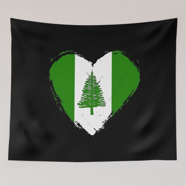 Item preview, Distressed Norfolk Island Flag Heart NF designed and sold by shitpostee.