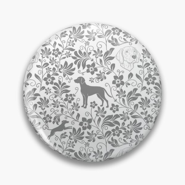 Item preview, Hungarian Vizsla Floral Pattern | Elegant Botanical Dog Design Grey designed and sold by WildLakePatterns.