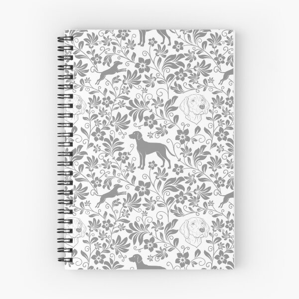 Item preview, Hungarian Vizsla Floral Pattern | Elegant Botanical Dog Design Grey designed and sold by WildLakePatterns.