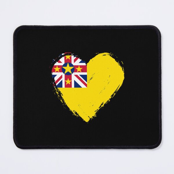 Item preview, Distressed Niue Flag Heart NU designed and sold by shitpostee.