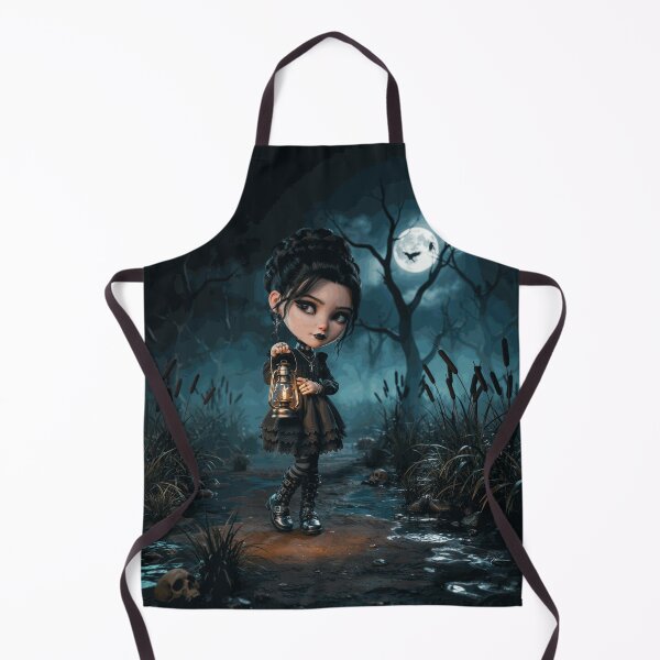 Item preview, Gothic Lantern Girl in the Moonlit Marsh designed and sold by MaelyDAREN.