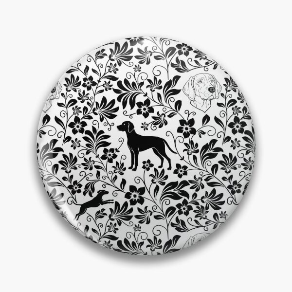 Item preview, Hungarian Vizsla Floral Pattern | Elegant Botanical Dog Design Black designed and sold by WildLakePatterns.