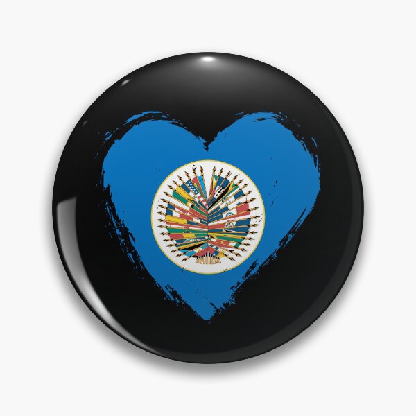 Item preview, Distressed Organization Of American States Flag Heart OAS designed and sold by shitpostee.