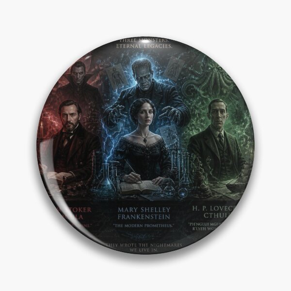 Item preview, Stoker, Shelley & Lovecraft – Gothic Masters of Horror (Vintage Dark Academia Art) designed and sold by Designs By Ms Mal_Tas.