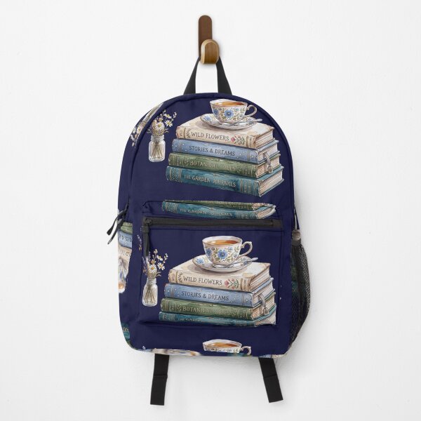 Item preview, Vintage Book Stack and Teacup Illustration designed and sold by kchechare09art.