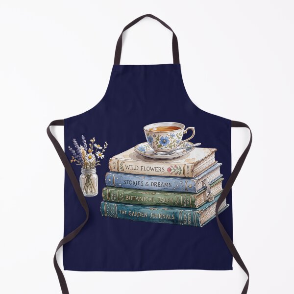 Item preview, Vintage Book Stack and Teacup Illustration designed and sold by kchechare09art.