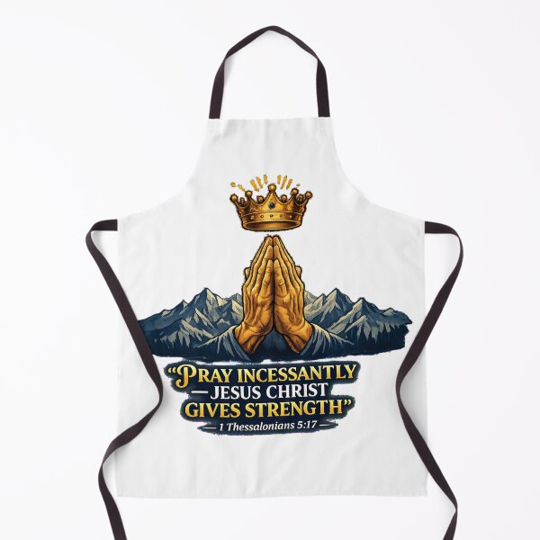 Item preview, Pray Incessantly Christian Faith Quote with Crown and Praying Hands Graphic designed and sold by graceformen.