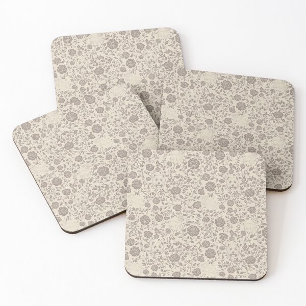 Item preview, West Highland White Terrier Floral Pattern | Elegant Botanical Dog Design Sepia designed and sold by WildLakePatterns.