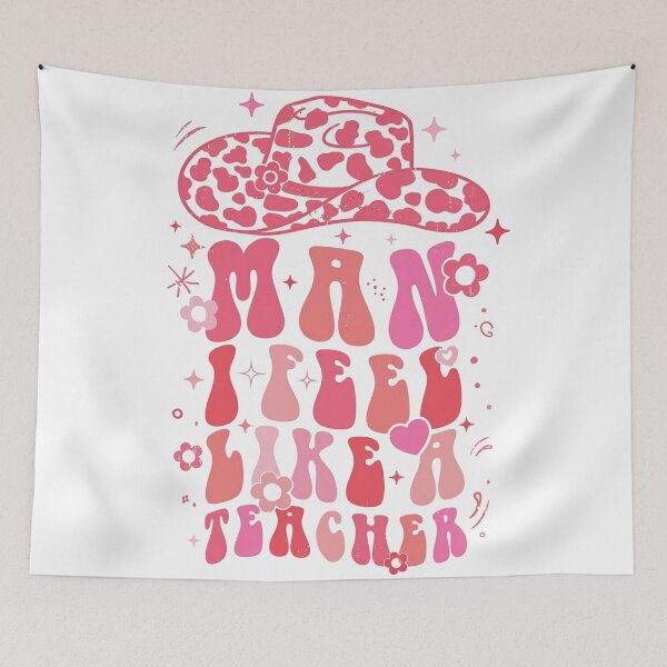 Item preview, Man I Feel Like A Teacher Shirt Pink Cowgirl Western Teacher designed and sold by Yellowriversss.
