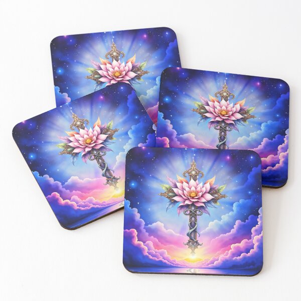 Item preview, Celestial Lotus Cross – A Symbol of Light and Renewal designed and sold by nicky2342.