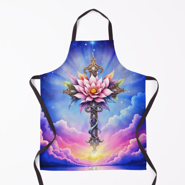 Item preview, Celestial Lotus Cross – A Symbol of Light and Renewal designed and sold by nicky2342.