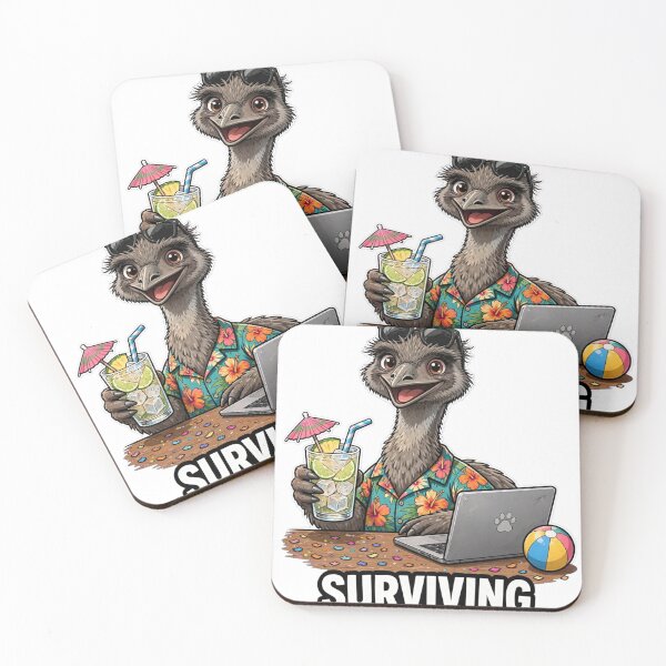 Item preview, Surviving Saturday Emu - Weekend Mode On Tropical Drink designed and sold by Visual Chillout by GP .