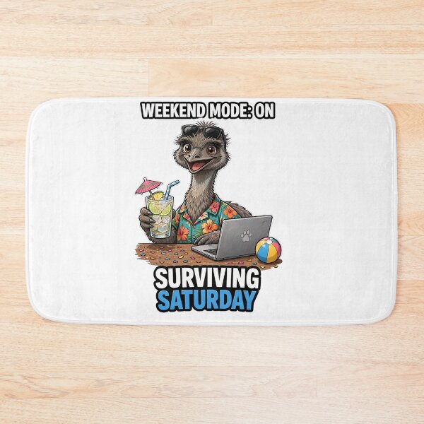 Item preview, Surviving Saturday Emu - Weekend Mode On Tropical Drink designed and sold by Surviving Monday Club.