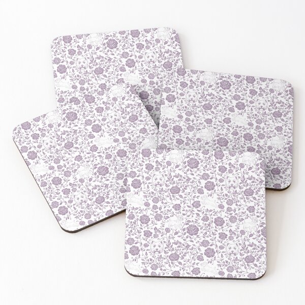 Item preview, West Highland White Terrier Floral Pattern | Elegant Botanical Dog Design Lavender designed and sold by WildLakePatterns.
