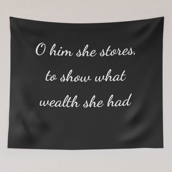 Item preview, “O him she stores, to show what wealth she had” - handwriting white designed and sold by ariksworld.