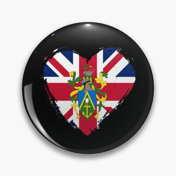 Item preview, Distressed Pitcairn Islands Flag Heart PN designed and sold by shitpostee.