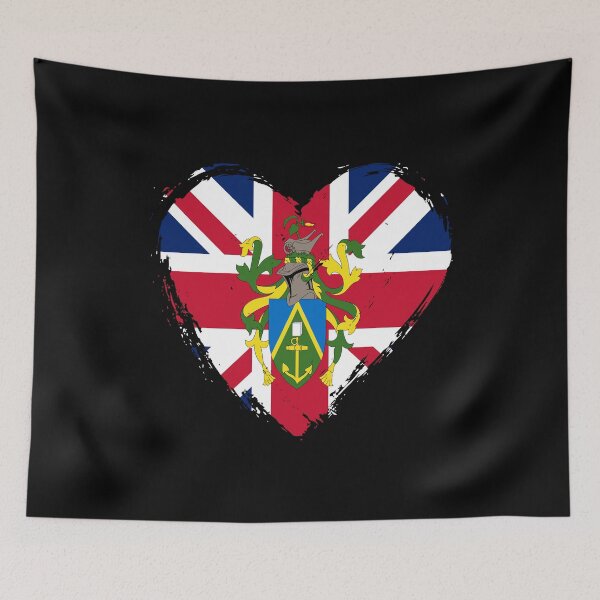 Item preview, Distressed Pitcairn Islands Flag Heart PN designed and sold by shitpostee.