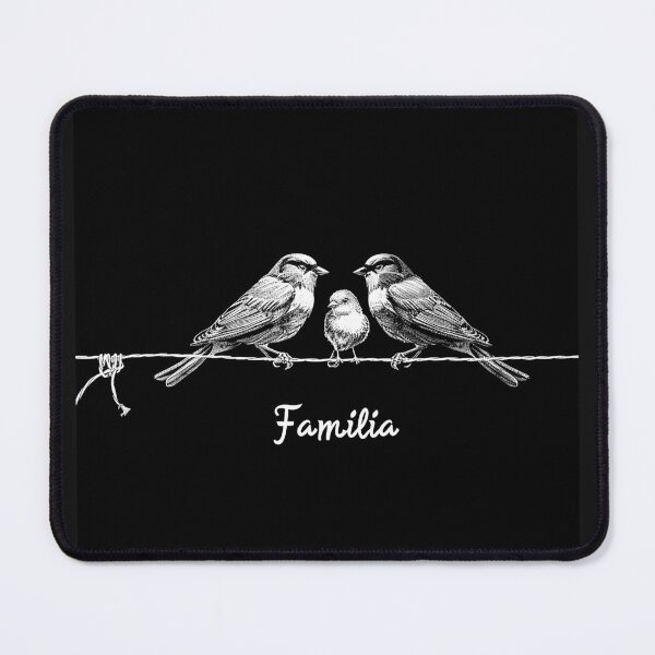 Item preview, Familia Bird Family on a Wire Monochrome Songbird Design designed and sold by inkoutninja.