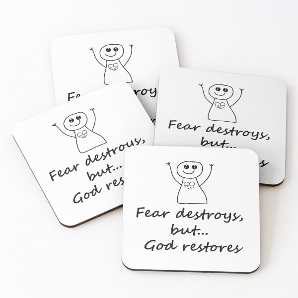 Item preview, Fear destroys; God restores designed and sold by LeidySilvaArt.