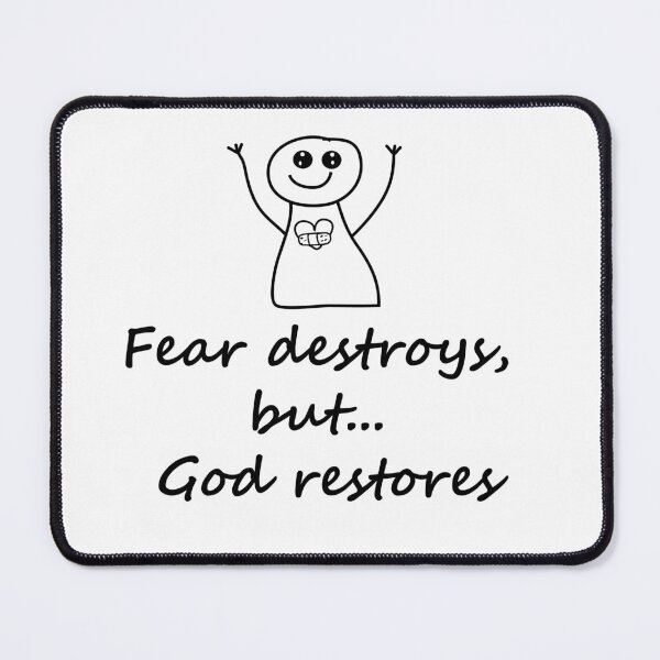 Item preview, Fear destroys; God restores designed and sold by LeidySilvaArt.