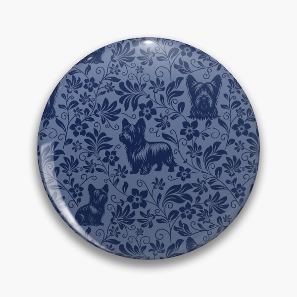Item preview, Skye Terrier Floral Pattern | Elegant Botanical Dog Design Blue designed and sold by WildLakePatterns.