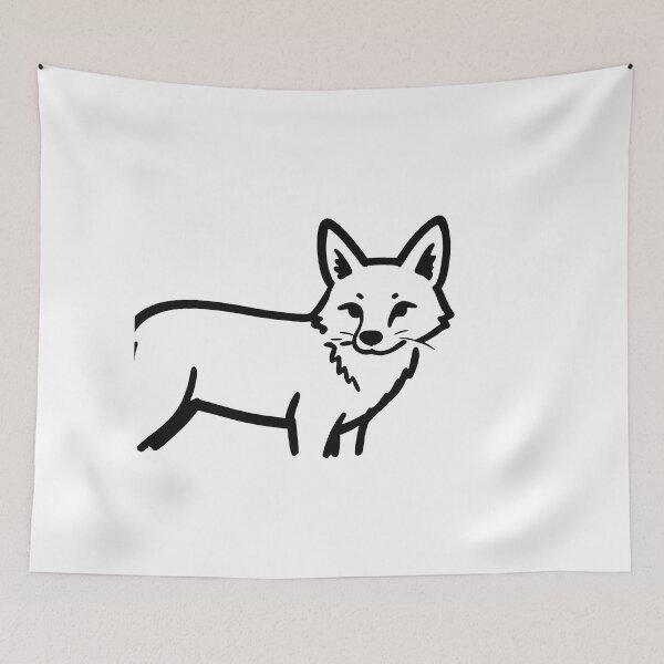 Item preview, ​Minimalist Line Art Fox Illustration designed and sold by MandalasLovers.