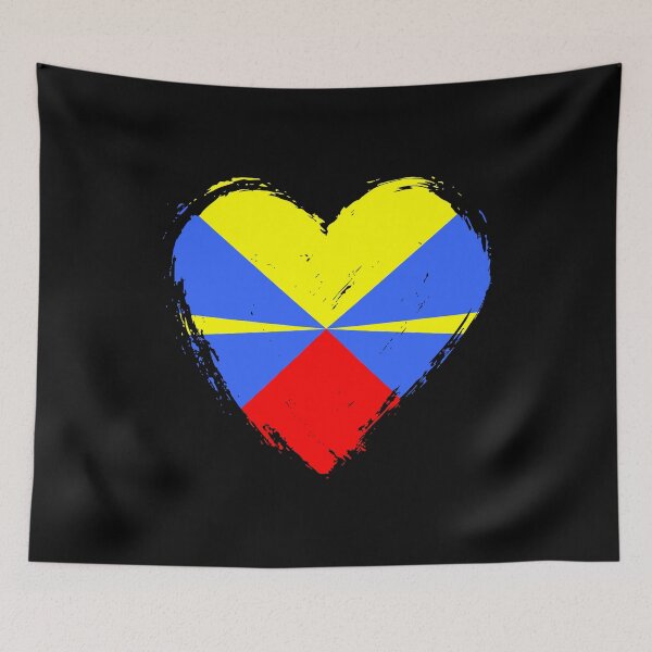 Item preview, Distressed Réunion Flag Heart RE designed and sold by shitpostee.