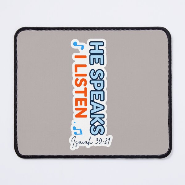 Item preview, He Speaks I Listen Christian Sticker | 1 Samuel 3:9 Faith Bible Verse | Tees, Hoodies, Stickers designed and sold by InfiniteTribute.