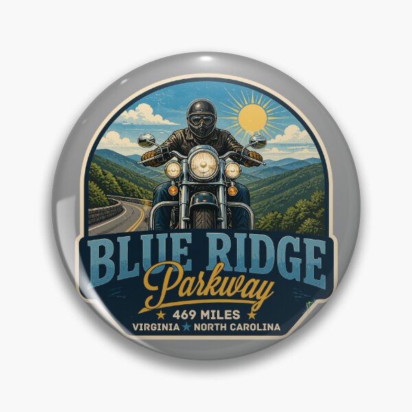 Item preview, Blue Ridge Parkway Virginia North Carolina USA Motorcycle Sticker TShirt 02 designed and sold by OuterShellUK.