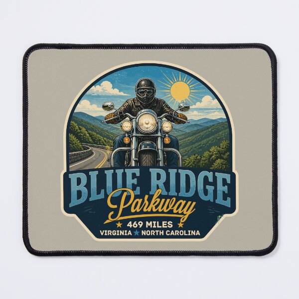 Item preview, Blue Ridge Parkway Virginia North Carolina USA Motorcycle Sticker TShirt 02 designed and sold by OuterShellUK.
