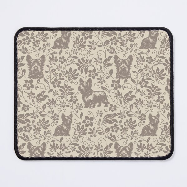 Item preview, Skye Terrier Floral Pattern | Elegant Botanical Dog Design Sepia designed and sold by WildLakePatterns.