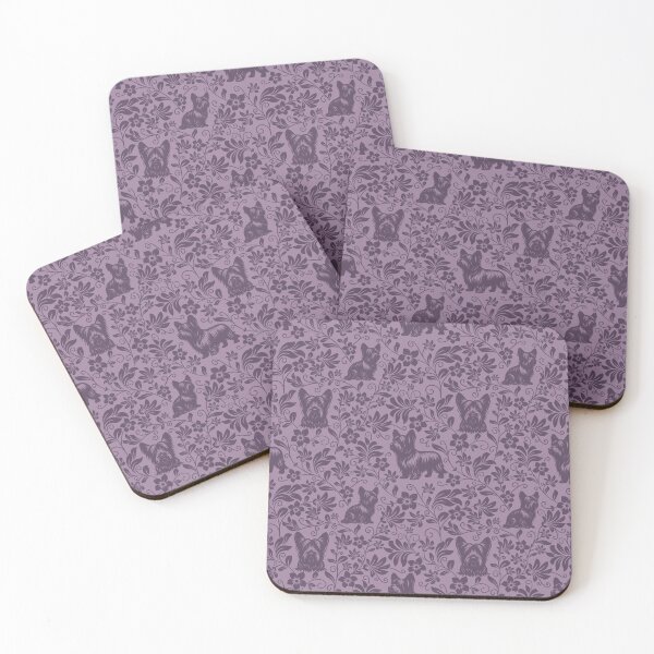 Item preview, Skye Terrier Floral Pattern | Elegant Botanical Dog Design Purple designed and sold by WildLakePatterns.