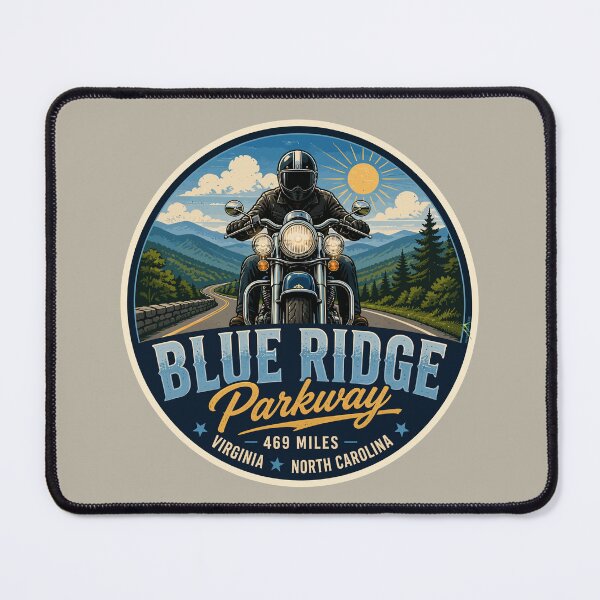 Item preview, Blue Ridge Parkway Virginia North Carolina USA Motorcycle Sticker TShirt 03 designed and sold by OuterShellUK.