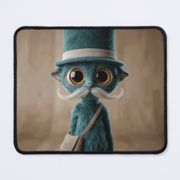 Item preview, Teal Cat Gentleman with Top Hat designed and sold by MaelyDAREN.