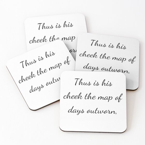 Item preview, “Thus is his cheek the map of days outworn,” - handwriting black designed and sold by ariksworld.