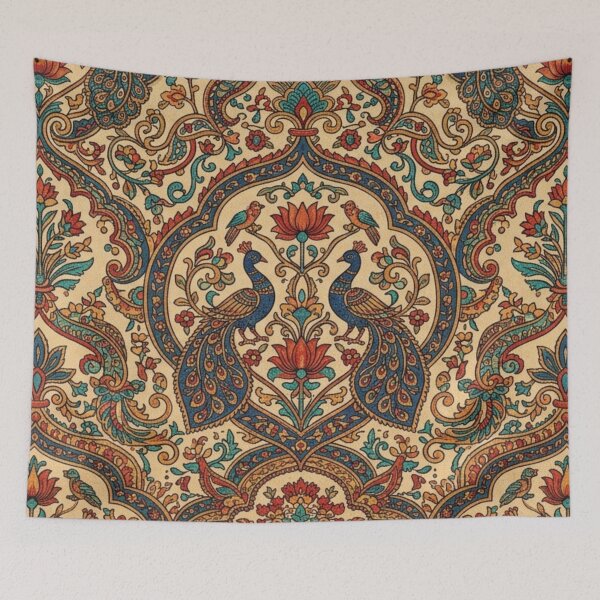 Item preview, Indian Peacock Paisley Floral Pattern designed and sold by FashioonTrends.