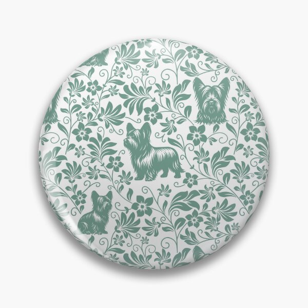 Item preview, Skye Terrier Floral Pattern | Elegant Botanical Dog Design Green designed and sold by WildLakePatterns.