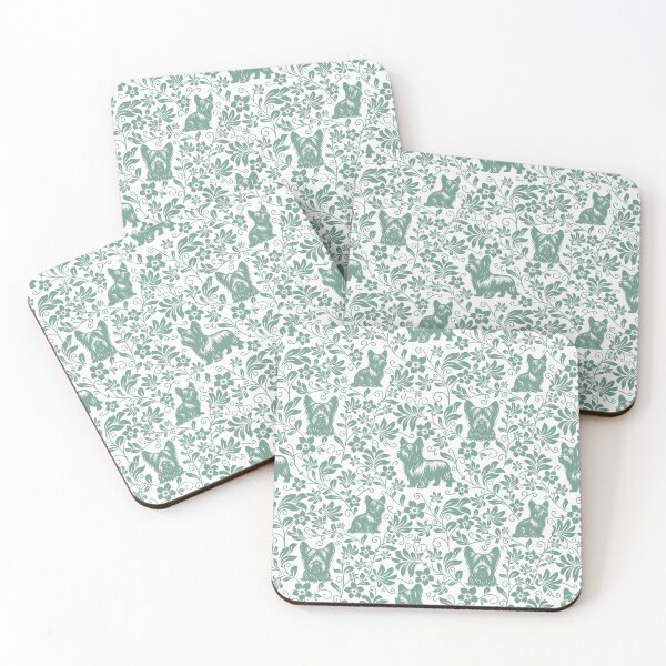 Item preview, Skye Terrier Floral Pattern | Elegant Botanical Dog Design Green designed and sold by WildLakePatterns.