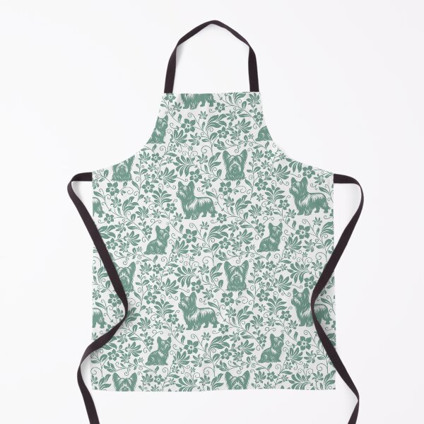 Item preview, Skye Terrier Floral Pattern | Elegant Botanical Dog Design Green designed and sold by WildLakePatterns.