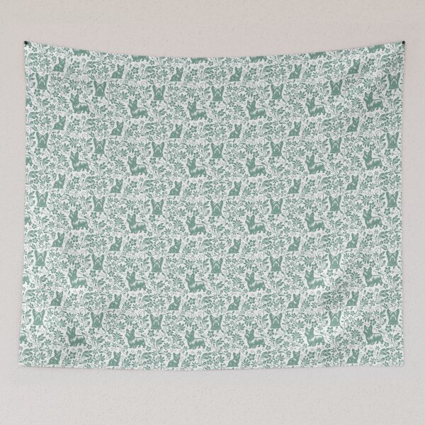 Item preview, Skye Terrier Floral Pattern | Elegant Botanical Dog Design Green designed and sold by WildLakePatterns.