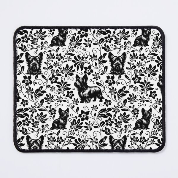 Item preview, Skye Terrier Floral Pattern | Elegant Botanical Dog Design Black designed and sold by WildLakePatterns.