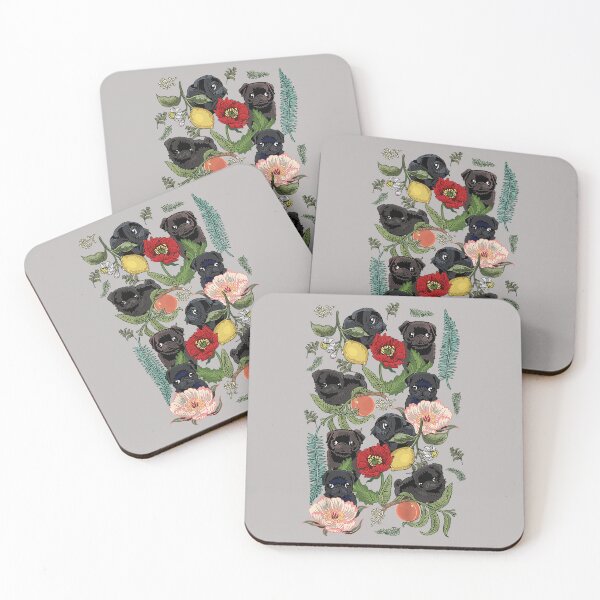 Item preview, Botanical and Black Pug by Huebucket designed and sold by mjohnson9.