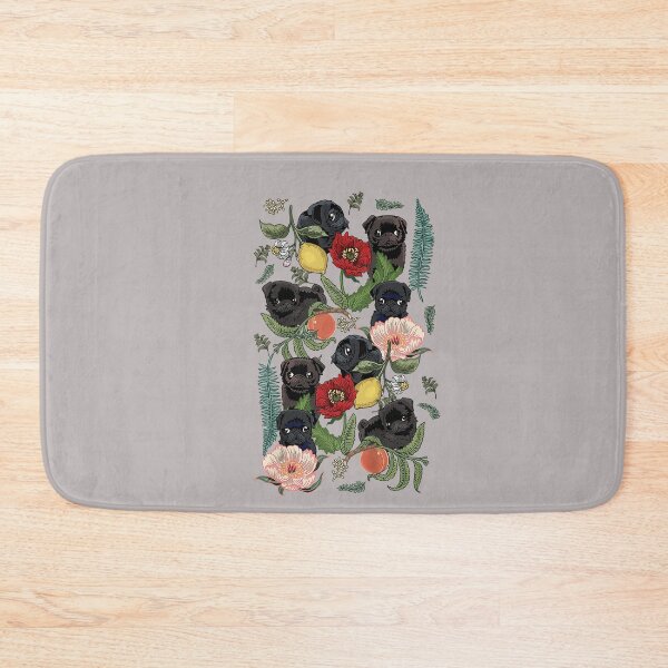 Item preview, Botanical and Black Pug by Huebucket designed and sold by mjohnson9.