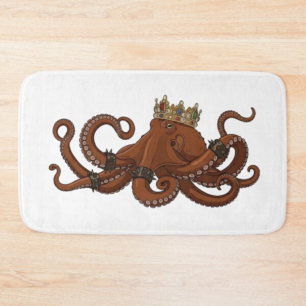 Item preview, Octopus King in Crown with Spiked Leather Bracelets designed and sold by octozap.